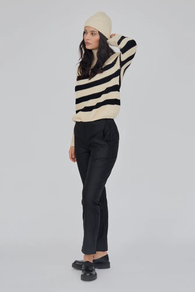 Sweety High Neck Striped